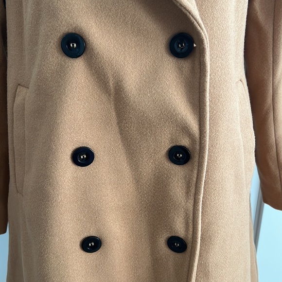 Shein Camel “wool” coat trench style - Picture 3 of 6